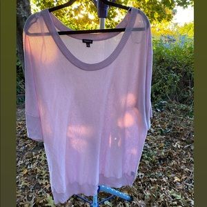 Torrid Size 3 Pink Short Sleeve Top with Silver